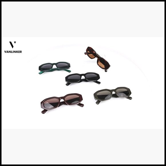 Polarized Hexagon Sunglasses Retro 90s Square Frame Unisex main image 6
